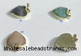 NGP9727 14mm heart-shaped  mixed gemstone pendants wholesale