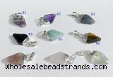 NGP9729 11*15mm arrowhead-shaped  mixed gemstone pendants wholesale