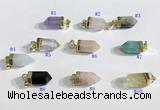 NGP9730 8*16mm sticks-shaped  mixed gemstone pendants wholesale