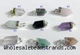 NGP9731 8*16mm sticks-shaped  mixed gemstone pendants wholesale