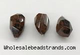 NGP9825 22*35mm - 25*40mm faceted nuggets mahogany obsidian pendants