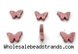 NGP9858 12*18mm butterfly pink wooden jasper pendant