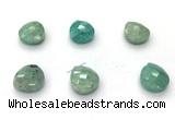 NGP9861 13*14mm faceted flat teardrop amazonite pendant