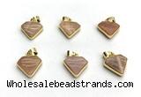 NGP9883 14*16mm faceted sunstone pendant