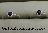 NGR1047 4mm coin lapis lazuli gemstone rings wholesale