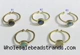 NGR1109 8mm coin  mixed gemstone rings wholesale