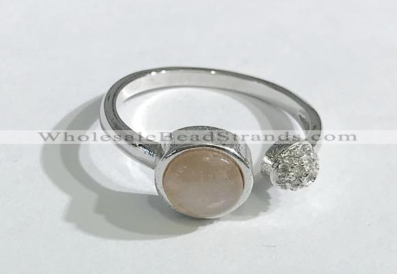 NGR1120 8mm coin  moonstone gemstone rings wholesale