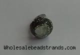 NGR2005 20*25mm flower druzy quartz rings wholesale