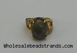 NGR2015 10*15mm faceted oval labradorite gemstone rings