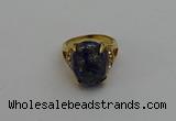 NGR2032 10*15mm faceted oval lapis lazuli gemstone rings