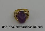 NGR2042 10*15mm faceted oval amethyst gemstone rings wholesale