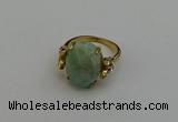 NGR2068 10*15mm faceted oval amazonite gemstone rings