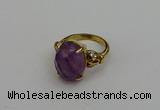 NGR2082 10*15mm faceted oval amethyst gemstone rings wholesale