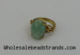 NGR2088 10*15mm faceted oval amazonite gemstone rings