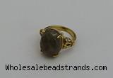 NGR2095 10*15mm faceted oval labradorite gemstone rings