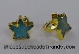 NGR284 25*25mm - 30*30mm star druzy agate gemstone rings