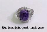 NGR3024 925 sterling silver with 10*12mm oval charoite rings