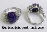 NGR3031 925 sterling silver with 10*14mm oval charoite rings