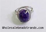 NGR3037 925 sterling silver with 12*14mm oval charoite rings