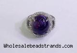 NGR3038 925 sterling silver with 12*14mm oval charoite rings