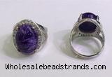 NGR3045 925 sterling silver with 12*16mm oval charoite rings