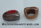 NGR32 16*35*40mm faceted freeform agate gemstone rings