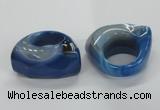 NGR35 16*35*40mm faceted freeform agate gemstone rings