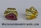 NGR375 15*20mm - 20*25mm freeform druzy agate rings wholesale