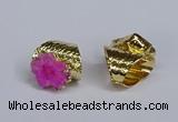 NGR385 18*25mm - 22*28mm freeform druzy agate gemstone rings