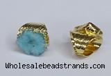 NGR387 18*25mm - 22*28mm freeform druzy agate gemstone rings