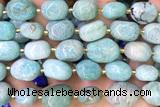 NUGG159 15 inches 10*12mm - 13*18mm nuggets amazonite beads