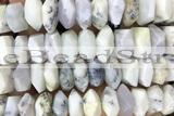 NUGG80 15 inches 13mm - 15mm faceted nuggets white opal gemstone beads