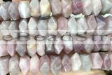 NUGG82 15 inches 13mm - 15mm faceted nuggets rose quartz gemstone beads