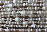 PEAR01 14 inches 3mm – 10mm white freshwater pearl beads