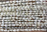 PEAR07 14 inches 3mm – 4mm white freshwater pearl beads