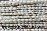 PEAR09 14 inches 3mm – 4mm white freshwater pearl beads