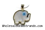 Pend102 20*22mm copper elephant pendant shell gold plated