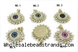 PEND29 20*25mm copper evil eye pendant gold plated