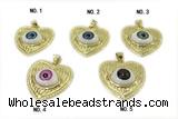 PEND30 25mm copper evil eye pendant gold plated