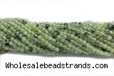 QUAR05 15 inches 4mm round green rutilated quartz gemstone beads