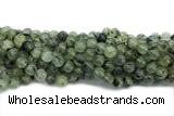 QUAR07 15 inches 8mm round green rutilated quartz gemstone beads