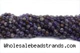 QUAR29 15 inches 8mm round purple phantom quartz gemstone beads