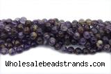 QUAR30 15 inches 10mm round purple phantom quartz gemstone beads