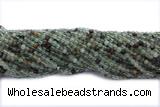 QUAR34 15 inches 4mm round green phantom quartz gemstone beads