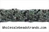 QUAR35 15 inches 6mm round green phantom quartz gemstone beads