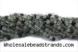 QUAR36 15 inches 8mm round green phantom quartz gemstone beads