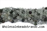 QUAR37 15 inches 10mm round green phantom quartz gemstone beads