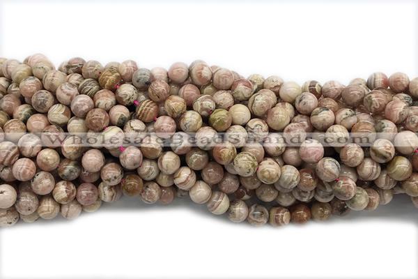 RHOD06 15 inches 8mm round rhodochrosite gemstone beads