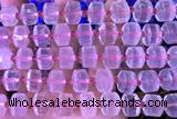 ROND151 14 inches 8*12mm faceted rondelle rose quartz beads