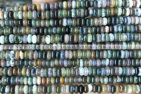 ROND185 15 inches 2*4mm rondelle indian agate gemstone beads